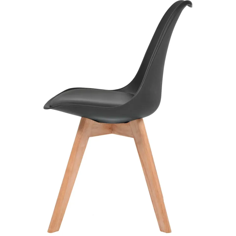 vidaXL Eetkamerstoelen 4 st kunststof zwart, foto 4