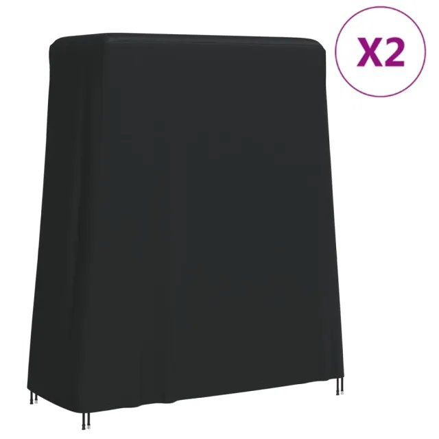 vidaXL Hoezen voor tafeltennistafel 2 st 165x70x185 cm 420D oxford Zwart