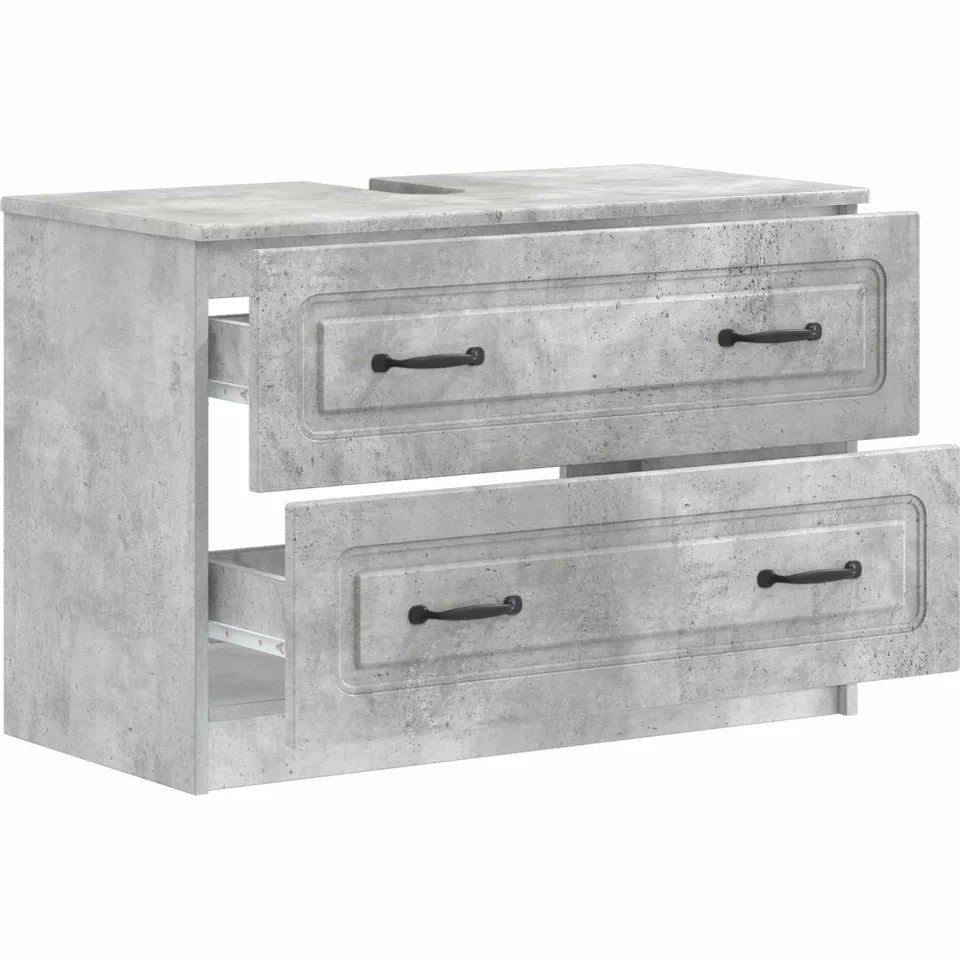 vidaXL Badkamer wastafelkast UTRECHT Betongrijs 82 x 41 x 56 cm