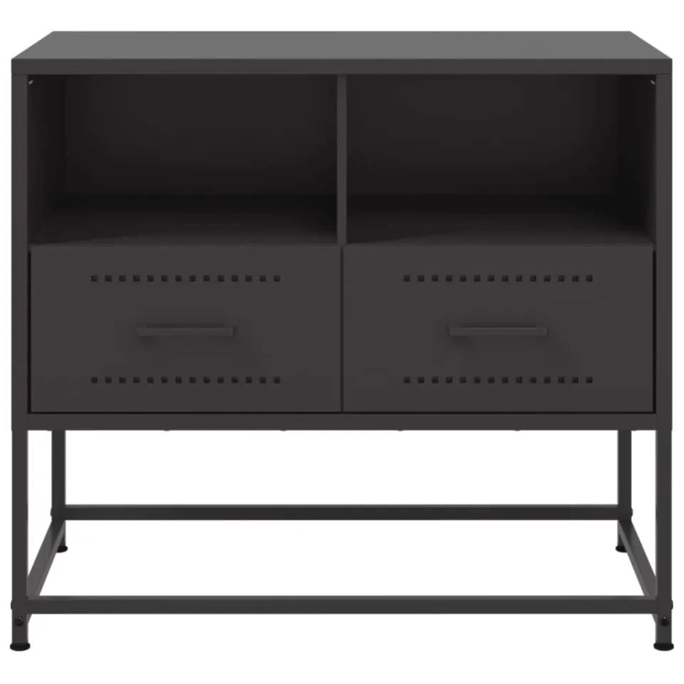 vidaXL Tv-meubel 68x39x60,5 cm staal zwart, foto 4