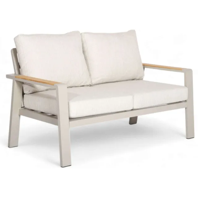 Belito Birmingham Tuinbank - Taupe Aluminium - 153 cm - 2-persoons