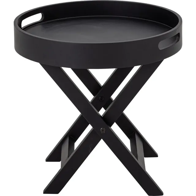Bloomingville Freya Dienbladtafel - Zwart - Rubberhout Natuur