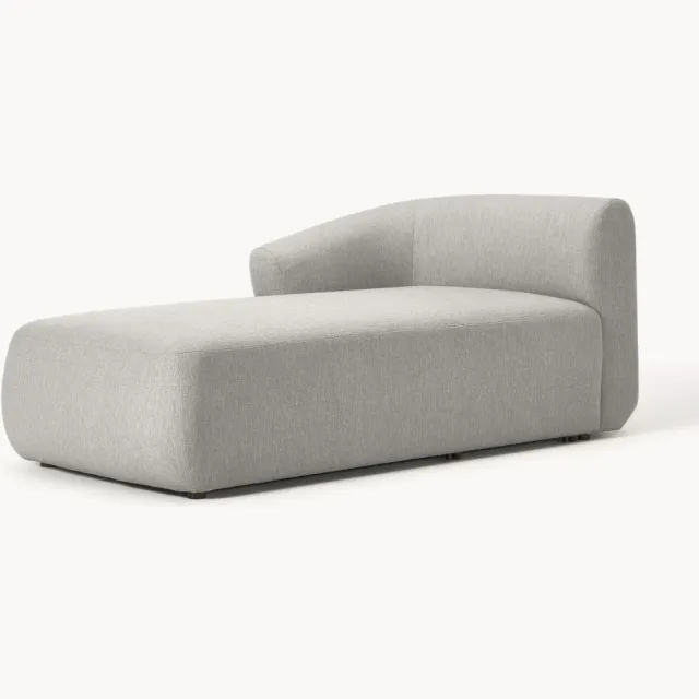 Westwing Collection Chaise longue hoekmodule Sofia Grijs