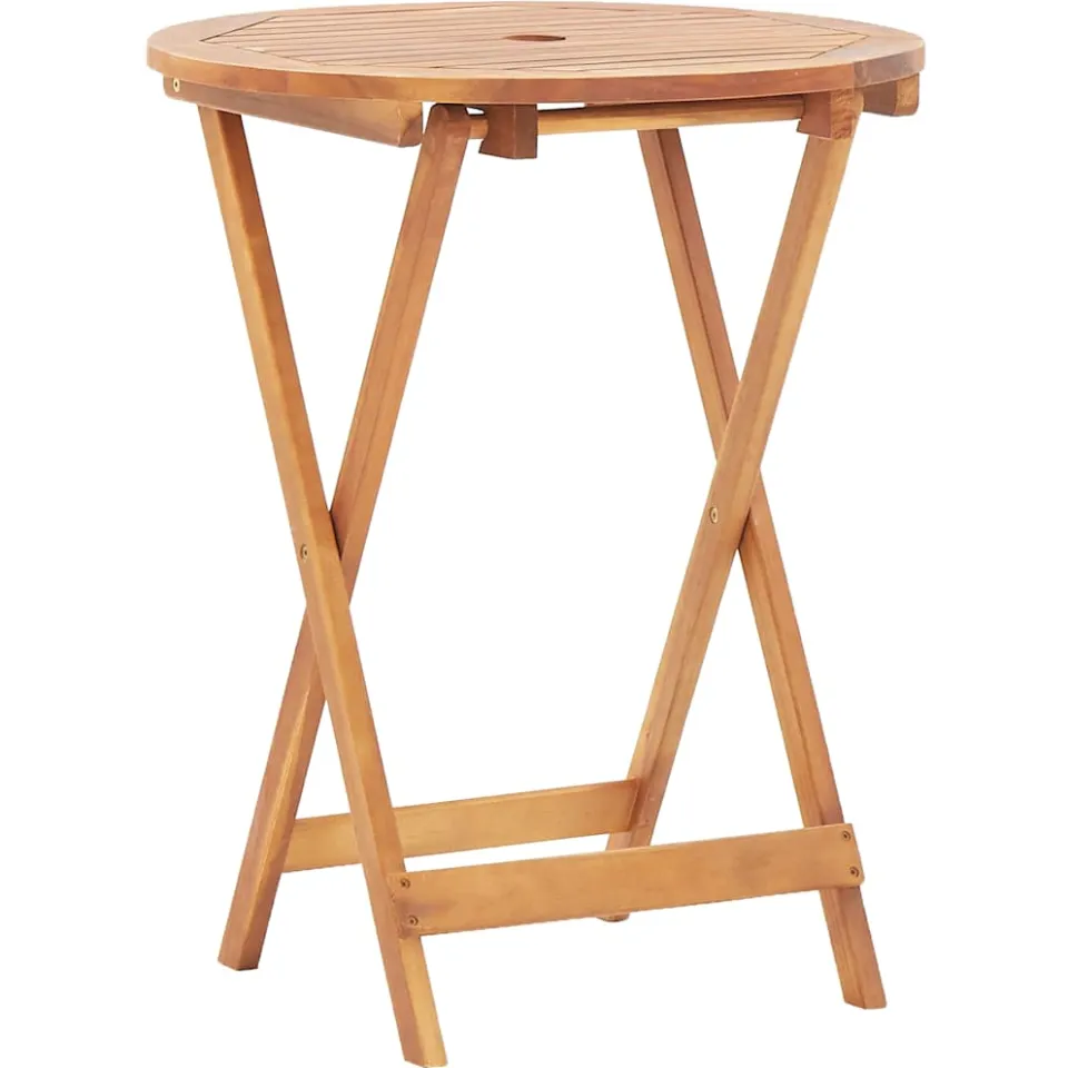 vidaXL Tuintafel inklapbaar 60x75 cm massief acaciahout Bruin