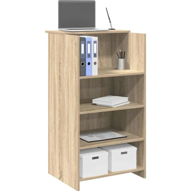 vidaXL Receptiebalie Sonoma Eiken 55x50x103,5 cm Bewerkt Hout Bruin