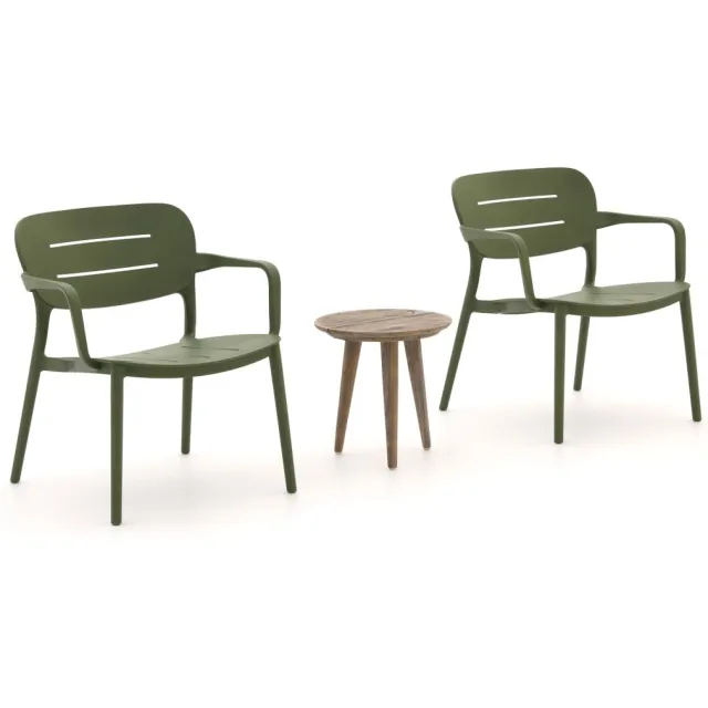 Forza Furniture Forza Pazzia/ROUGH-K balkonset 3-delig Groen