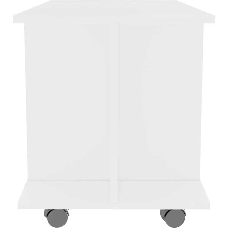 vidaXL Tv-meubel met wieltjes 80x40x45 cm bewerkt hout wit, foto 4