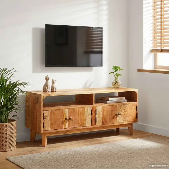 vidaXL Opslagkasten Bruin 110 x 30 x 45 cm Massief Mango Hout, foto 2