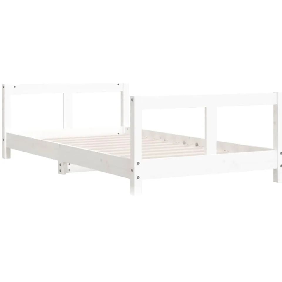 vidaXL Kinderbedframe 80x160 cm massief grenenhout wit