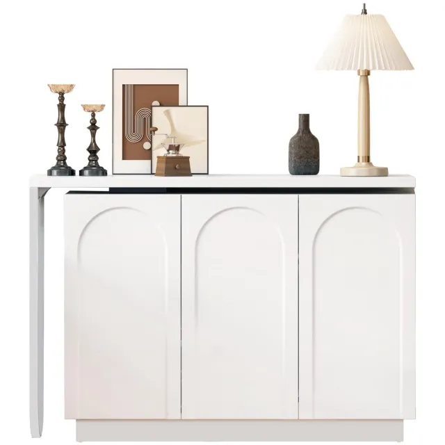 MEUBLE COSY Bureau - Draaibaar Kaptafel En Arbeidstafel Met Kast 170cm - Wit
