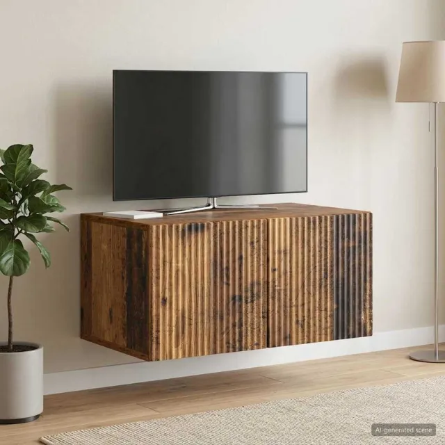 vidaXL Wandbeugel TV-kast 59,5 x 41 x 30 cm Oud hout Bewerkt hout Bruin