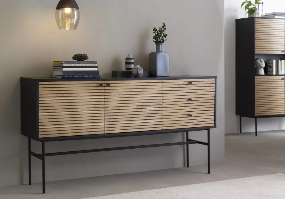 Dressoir Madeira eiken zwart, foto 2