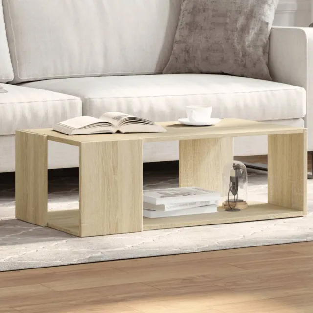 vidaXL Salontafel 89,5x48x30 cm bewerkt hout sonoma eikenkleurig, foto 2