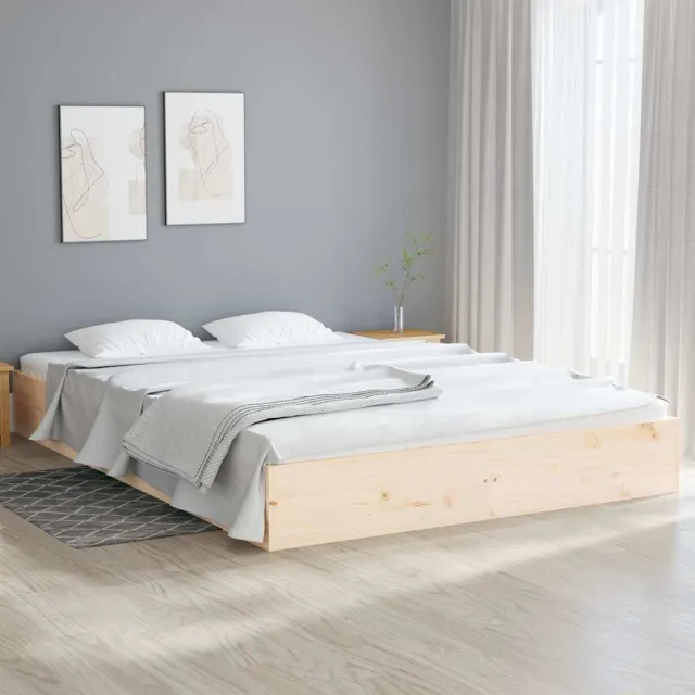 vidaXL Bedframe zonder matras massief hout 140x200 cm bruin