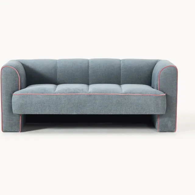 Westwing Collection Bank Bobi (2-zits) Blauw, Dieproze