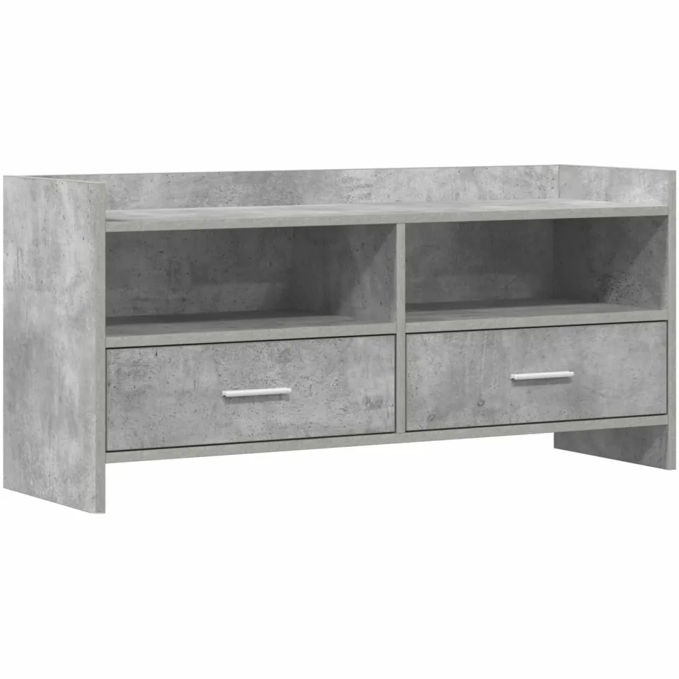 vidaXL TV-kast 100 x 33 x 47 cm Betongrijs Bewerkt hout grijs, foto 3
