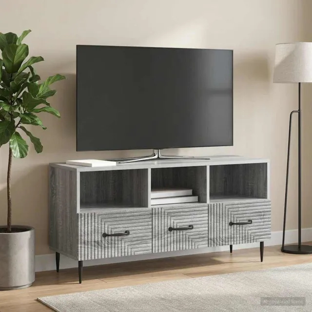 vidaXL TV-kast met lade Grijs sonoma 102 x 34,5 x 50 cm Bewerkt hout, foto 2