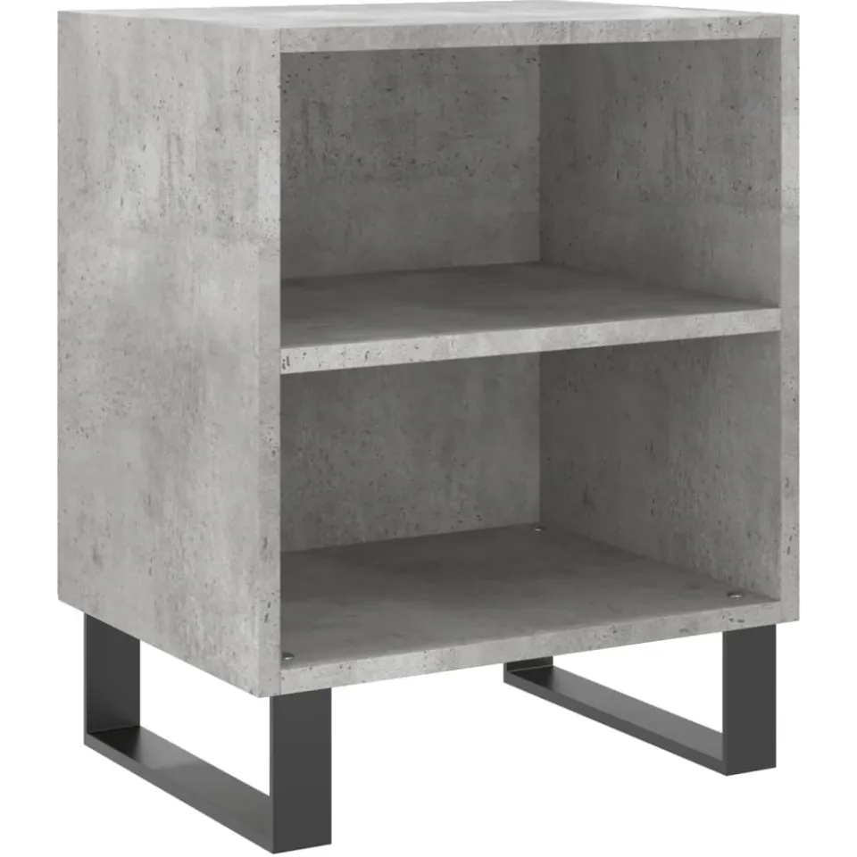 vidaXL Nachtkastjes 2 st 40x30x50 cm bewerkt hout betongrijs
