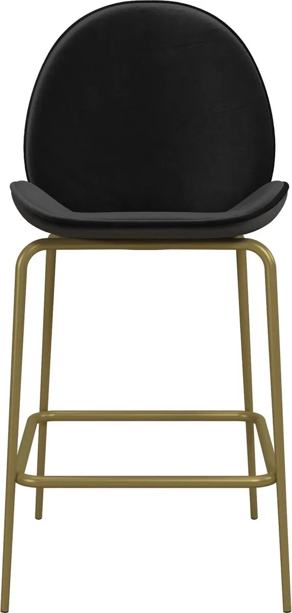 Notio Living Astor-Barkruk - Zwart Fluweel