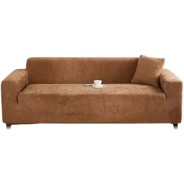 Nivard Bankhoes - Bankbeschermer - Stretch - Sofa Cover - Pluche - Kameel - Enkel