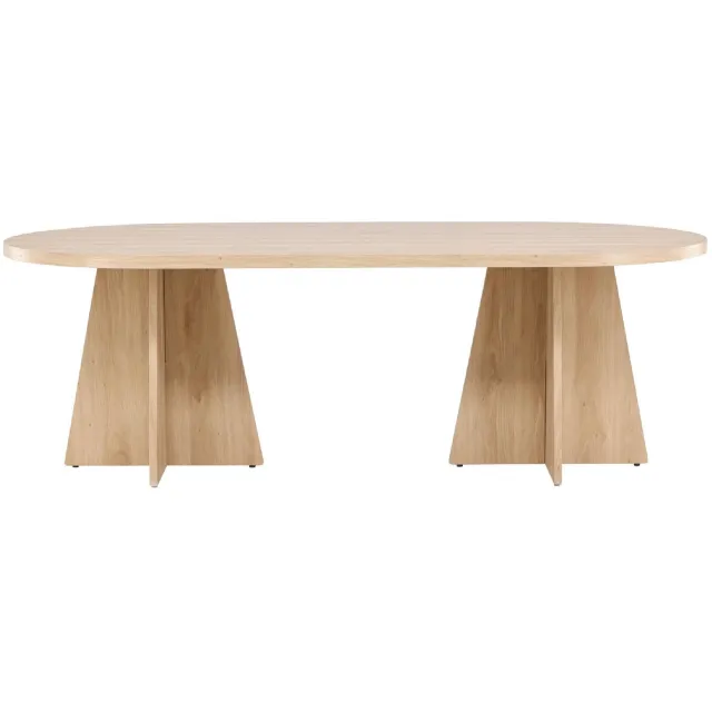 Nest of Nora Scandinavische ovale eettafel Kuna - 230 x 115 - Houtfineer - Naturel