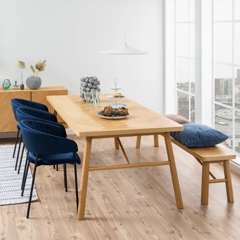 Lisomme Gwen houten eettafel naturel visgraat - 200 x 100 cm, foto 2