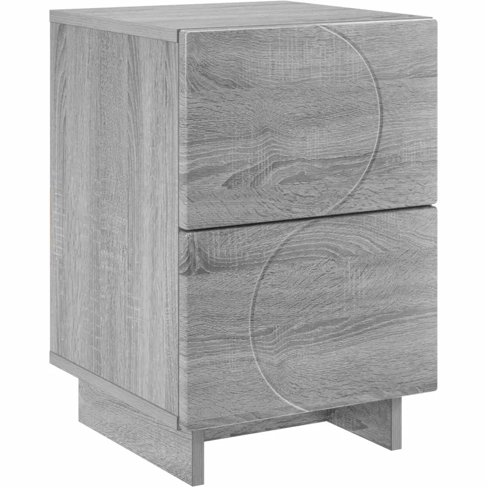 vidaXL Nachtkastje Grijs Sonoma 33,5 x 34,5 x 50 cm Bewerkt hout, foto 3