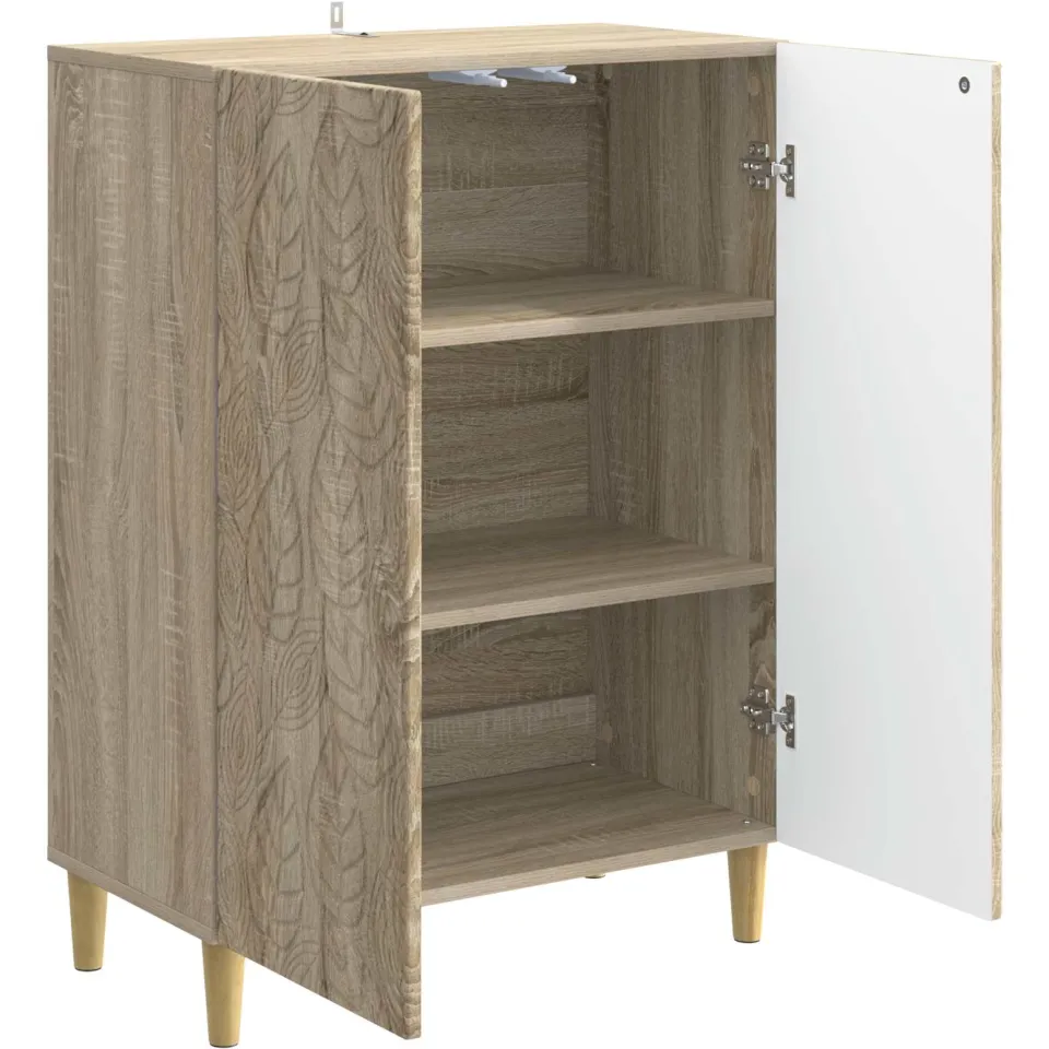 vidaXL Dressoir Sonoma Eiken 66 x 34,5 x 90 cm Bewerkt hout, foto 4