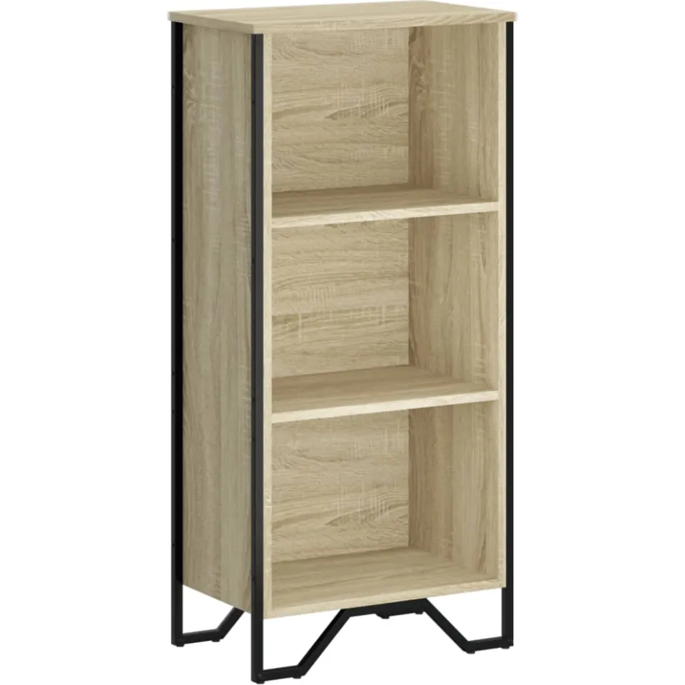 vidaXL Boekenkast 50x31x106 cm bewerkt hout sonoma eikenkleurig, foto 3
