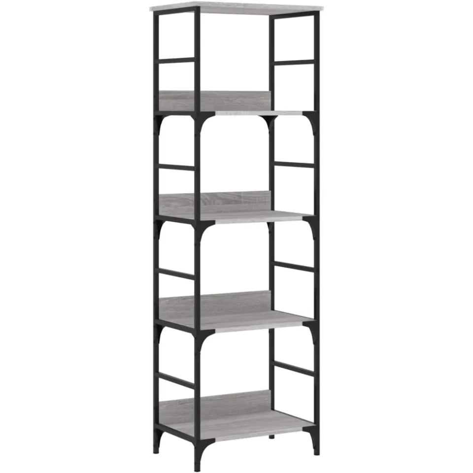 vidaXL Boekenrek 50x33x153 cm bewerkt hout grijs sonoma eikenkleurig, foto 3
