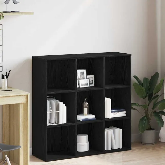 vidaXL Boekenkast Zwart Eiken 98x29x97,5 cm Engineered Wood, foto 2