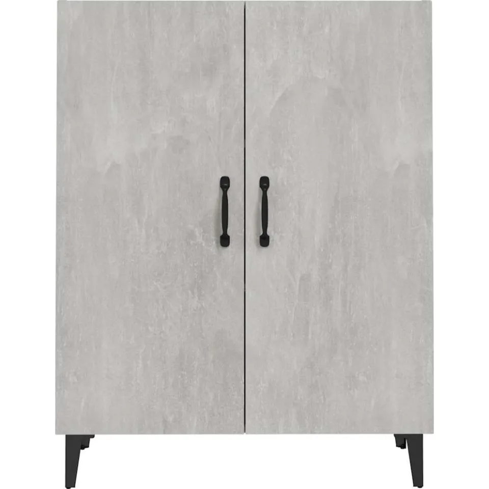 vidaXL Dressoir 70x34x90 cm bewerkt hout betongrijs grijs, foto 4