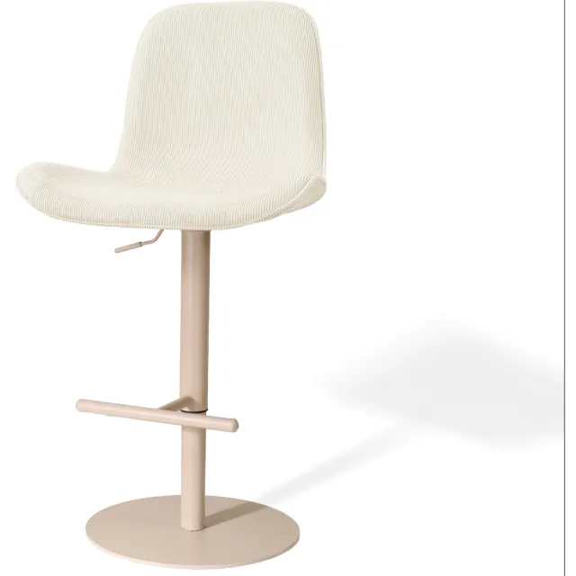 Nolon Niva-Fé draaibare tulp barkruk rib beige - verstelbaar - beige onderstel