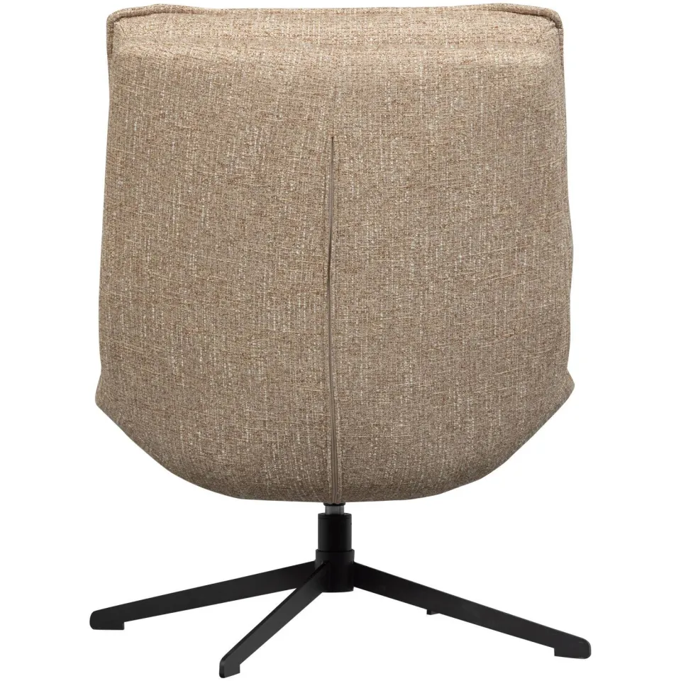 WOOOD Milaro Draaifauteuil - Polyester - Bruin Melange - 88x75x94, foto 4