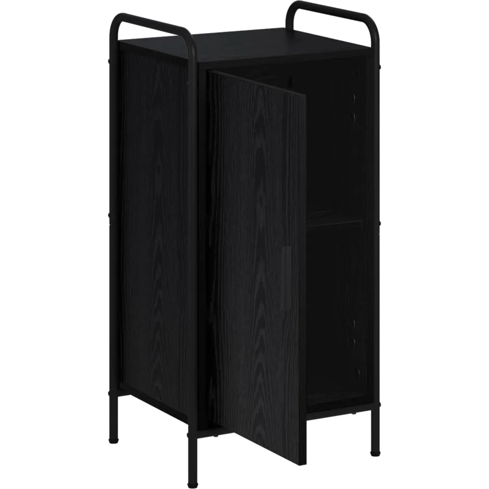 vidaXL Dressoir Zwart eiken 97 x 33 x 81 cm Bewerkt hout