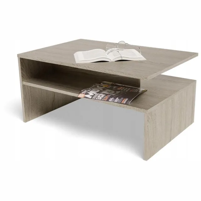 Meble Exclusive Boston EX3 - Salontafel - Sonoma - 18mm Blad - Met Plank Eiken Sonoma