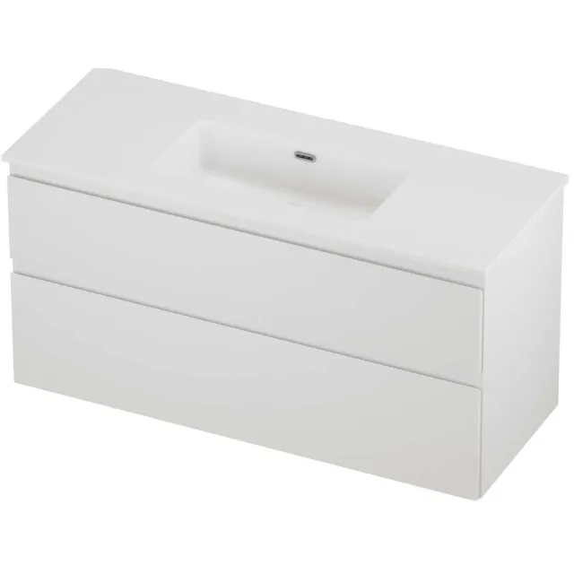 Proline Tribute Badmeubelset Porselein Elegant Enkel 120x46x62 cm Mat White Mat Wit