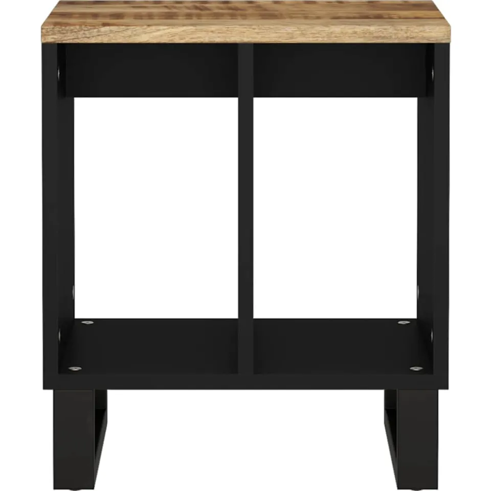 vidaXL Bijzettafel 40x31x46 cm massief mangohout en bewerkt hout bruin, foto 4