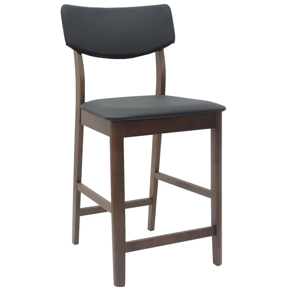 vidaXL Eettafelstoelen 2 st Massief Rubberhout Licht Bruin, foto 4