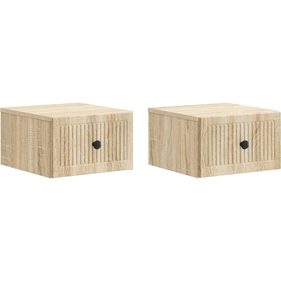 vidaXL Wandbeugel Bedkast 2 st Sonoma Eiken 33 x 34,5 x 20 cm, foto 3