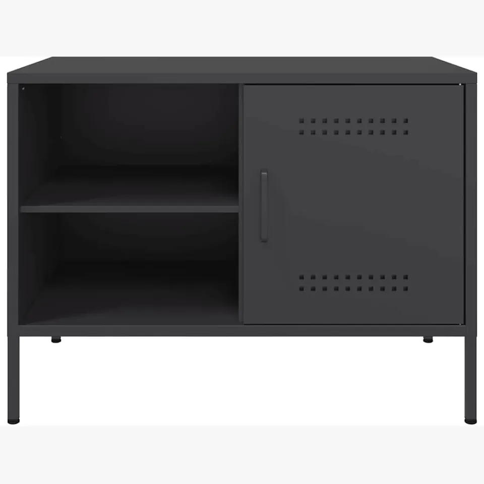 vidaXL Tv-meubel 68x39x50,5 cm staal zwart, foto 4