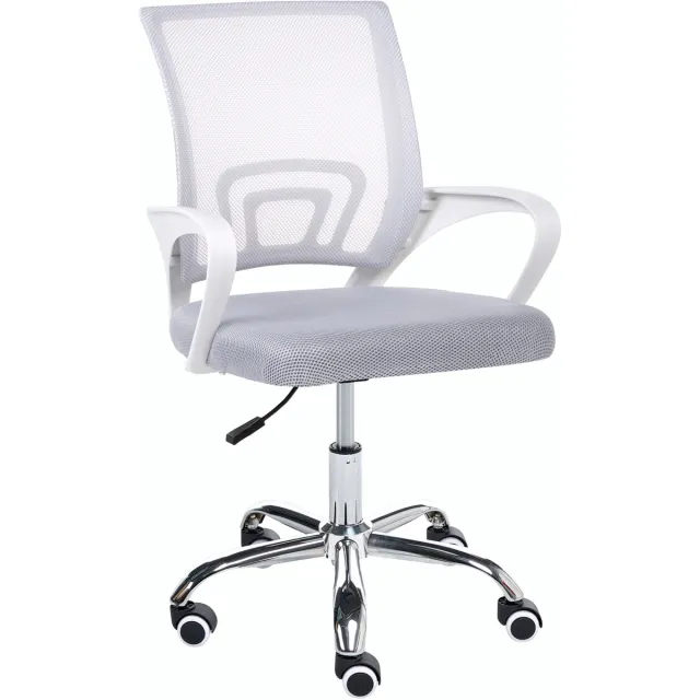 Beliani SOLID - Bureaustoel - Lichtgrijs - Polyester