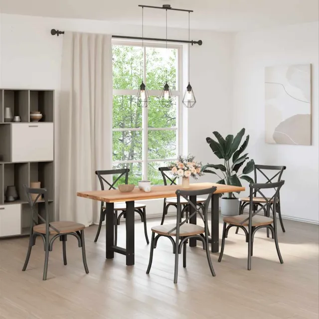 vidaXL Eettafelpoten 2 st 60x(72-73) cm staal zwart