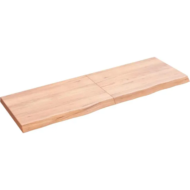 vidaXL Tafelblad 120x40x(2-4)cm behandeld massief eikenhout lichtbruin