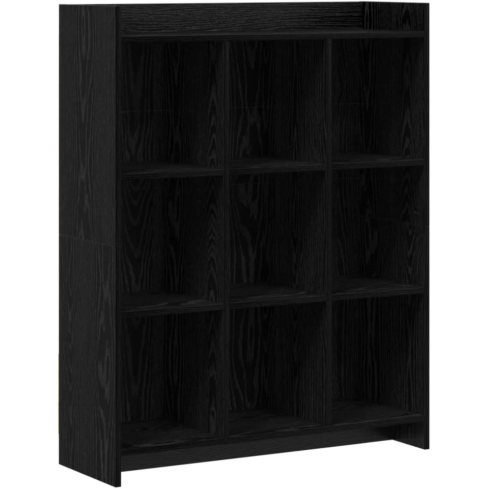 vidaXL Boekenkast Zwart eiken 87,5 x 30 x 111 cm Bewerkt hout, foto 3