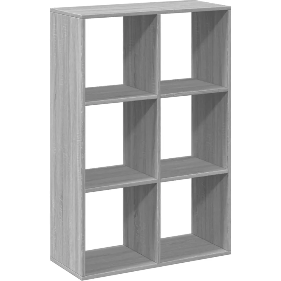 vidaXL Kamerscherm / boekenkast 69,5x29x103,5 cm hout grijs sonoma, foto 3