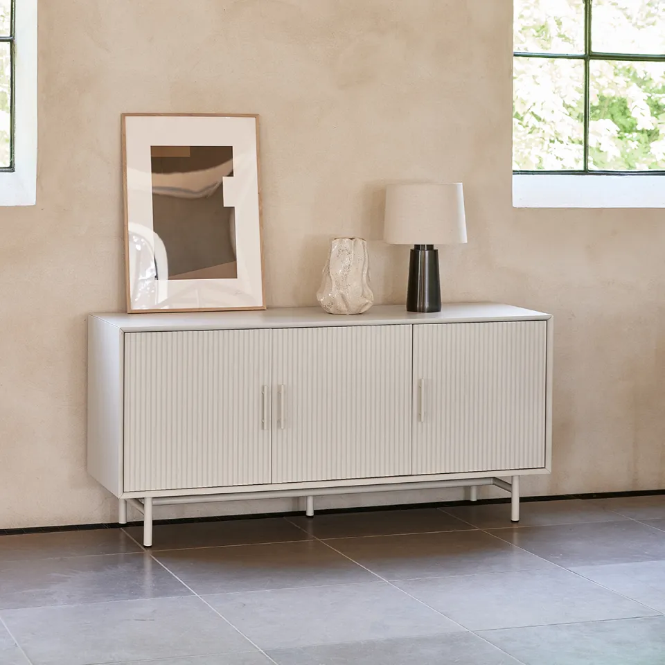 Olivine Arlo houten dressoir grijs/beige - 160 x 45 cm, foto 4
