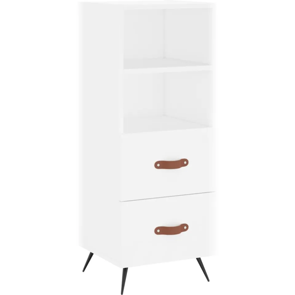 vidaXL Hoge kast 34,5x34x180 cm bewerkt hout wit, foto 3