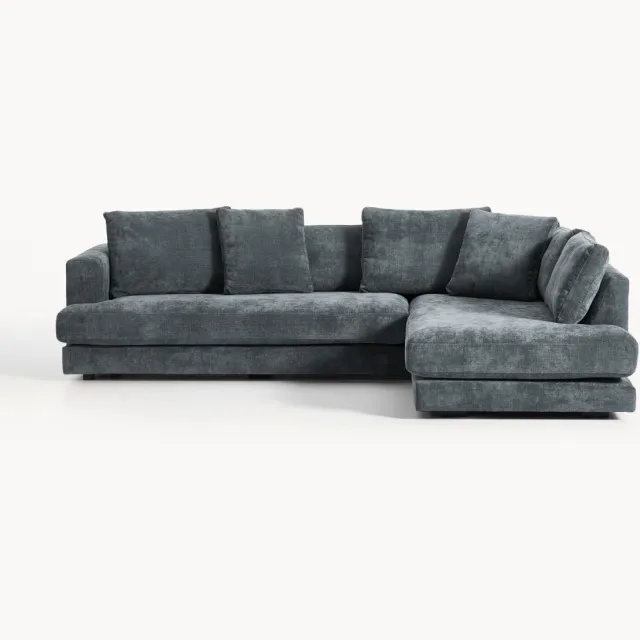 Westwing Collection Hoekbank Tribeca (3-zits) Blauw
