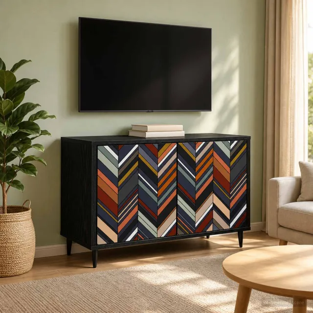 vidaXL Tv-meubel OMMEN 69 x 33 x 50,5 cm Zwart eiken Bewerkt hout, foto 2